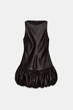VESTIDO MONO EFECTO PIEL GLOBO / Marr?n oscuro - Zara фото 5