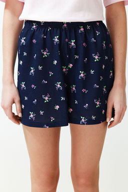 Trendyolmilla Pembe Cok Renkli Cicekli Sortlu Orme Pijama Tak?m? THMSS24PT00214  фото 6