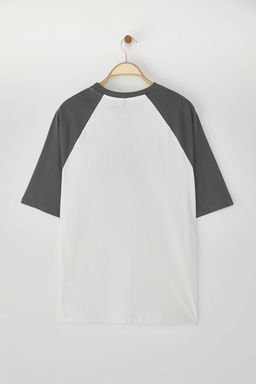 TRENDYOL MAN Siyah Oversize Fit %100 Pamuklu Bask?l? Tok Kumas T-shirt TMNSS24TS00139 - Trendyolmilla фото 5