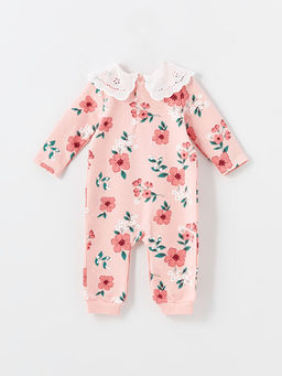 Bebe Yaka Uzun Kollu ?i?ekli K?z Bebek Tulum - Waikiki фото 2