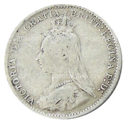 3 пенса 1889 года Великобритания