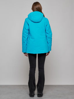 Горнолыжная куртка женская зимняя синего цвета 05S - Mtforce фото 15