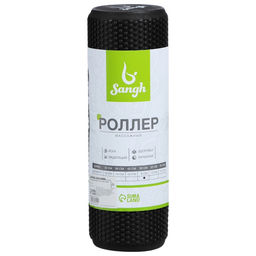 Ролик массажный Sangh, 30×9 см, цвет чёрный