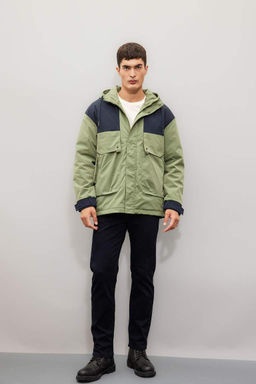 Пальто обычного кроя с капюшоном - Defacto фото 2