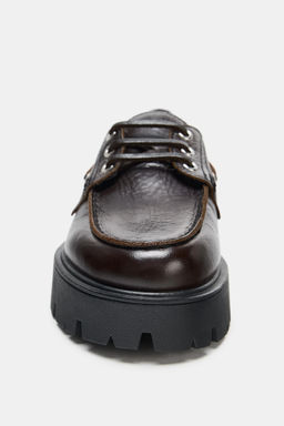 LEATHER PLATFORM LOAFERS - Zara фото 14