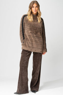 Брюки LAIKONY 693-2 капучино+ кант  фото 6