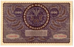 Банкнота 1000 марок 1919 года Польша