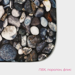 Коврики для ванной и туалета Доляна Галька, 2 шт, 40?50, 50?80 см  фото 3