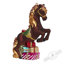 Лошадка Черри с подарками (стекло) 10х2х14 см