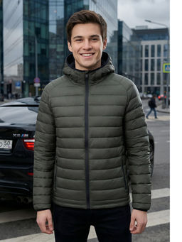 Куртка мужская гибридная стёганая с капюшоном с графеновой подкладкой черного цвета 9621_1Ch - Mtforce фото 39