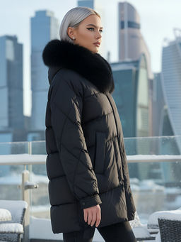 Куртка зимняя женская с мехом и капюшоном  Бренд: Visdeer  фото 24