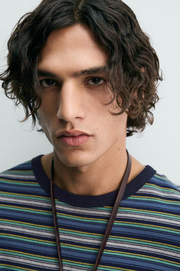 RIBBED STRIPED T-SHIRT - Zara фото 5