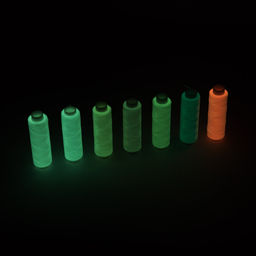 Нитки Gamma люминесцентные (светящиеся в темноте) GDT-150/2 100% полиэстер 10 x 183 м 200 я