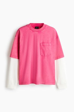 Camiseta de algod?n dise?o layering Oversized Fit