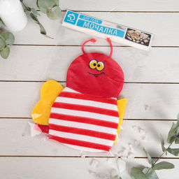 Мочалка-варежка детская для купания Доляна «Пчёлка», цвет МИКС