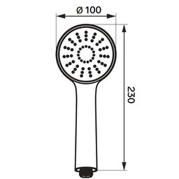 Лейка для душа ZEIN Z0508, 5 режимов, d=100 мм, пластик, цвет хром