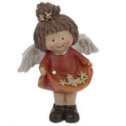 Фигурка декоративная "Девочка-Ангел", L7 W4 H9 см, 4в.