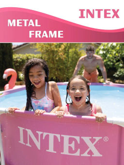 Бассейн на опорах 244х76см, розовый, от 6-ти лет INTEX  фото 3