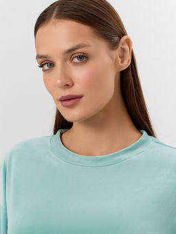 Комплект женский велюровый зеленый - Mark formelle фото 6