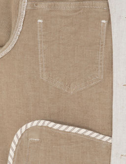 Бежевая джинсовая куртка классического кроя - Cacharel фото 6