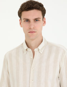 Bej Regular Fit Uzun Kollu G_mlek - Pierre cardin фото 2