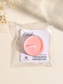 Цена за 3 шт. Чайная свеча ароматическая «Круглая» розовая, сладкая хурма, 3.8×3.8×1.8 см