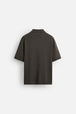 COTTON-BLEND KNIT POLO SHIRT - Zara фото 16