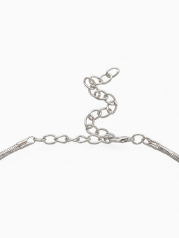 Набор 2 предмета: чокер, браслет Обруч сердце, цвет серебро