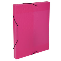 Expert Complete Короб архивный пластиковый 30 мм 1 шт. PRISMA NEON A4 эффект 3D розовый ЕС240400013