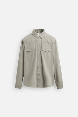 WESTERN DENIM SHIRT WITH POCKETS - Zara фото 25