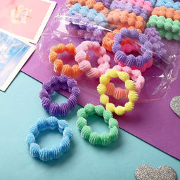 Резинка для волос Махрушка (набор 30 шт) волна яркость, 5 см, микс