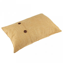 Наволочка декоративная 32х50см Пуговицы горчичный, 2-х сторонняя, искусственная ткань, подкладка-флизелин, на молнии (Китай) - Домашняя мода фото 7