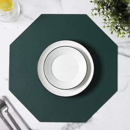 Цена за 6 шт. Салфетка сервировочная на стол «Тэм», 38×38 см, зелёная