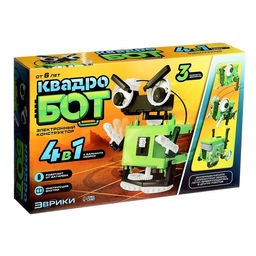 Конструктор Квадробот, 59 деталей, 4 варианта сборки, работает от батареек - Эврики фото 6