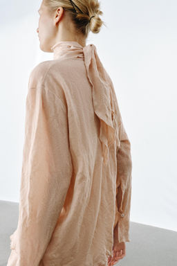 JERSEY PUNTO LAZO EFECTO ARRUGADO / rosa claro - Zara фото 8