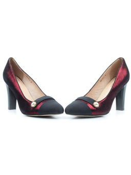06-D607-81-2 BLACK/RED Туфли женские (натуральная кожа)