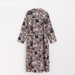 Халат женский удлинённый Этель «Леопард», размер 50-52, вафля 200 г/м², хлопок