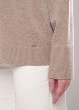 CLE Джемпер жен. 354480вн меланж бежевый - Clever wear фото 4