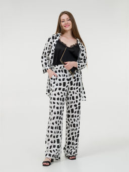 Рубашка из штапеля удлиненная белая - Odis фото 3