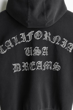 Chaqueta sudadera estampada con capucha Loose Fit - H&m фото 6