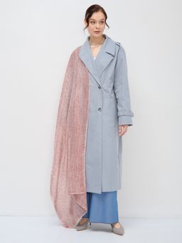 Большой красивый двусторонний палантин с необычной выработкой - Tantino фото 4