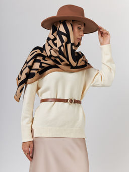 в СОСТАВЕ ШЕРСТЬ и КАШЕМИР Большой, мягкий, теплый однотонный двусторонний палантин. - Tantino фото 8