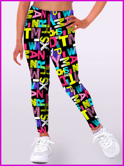 Леггинсы "Буквы",темно-синий