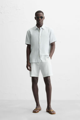 COTTON/LINEN BERMUDA SHORTS