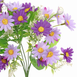 Цена за 2 шт. Искусственные цветы "Ромашки" 29см 28 цветков сиреневые