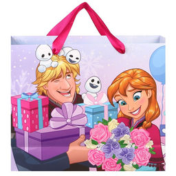 Пакет подарочный, 31×26×11 см, упаковка, Холодное сердце