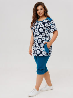 Костюм женский К-223 (кулирка) Индиго