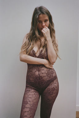 LACE HALTER JUMPSUIT - Zara фото 8