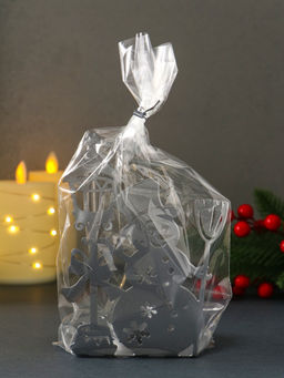 Подсвечник на 1 свечу Снеговик новогодний, металл, серебряный, 10?7.5?15 см