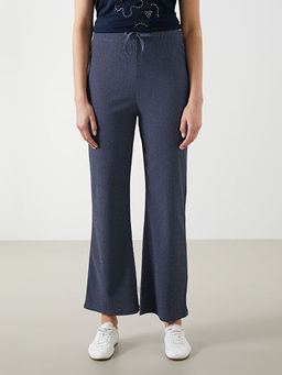 Beli Lastikli ?izgili Kad?n Pantolon